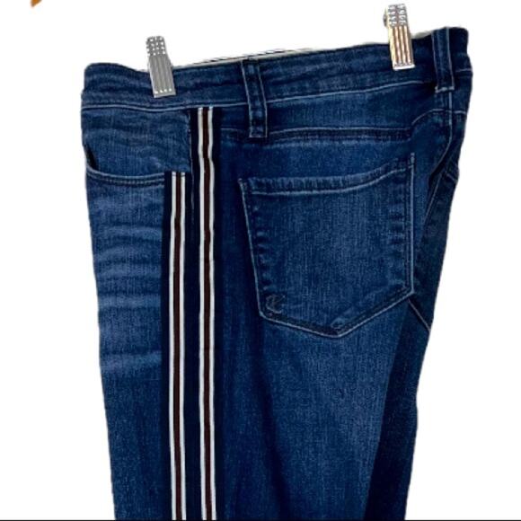 Kut from the Kloth Women's Jeans Reece Ankle Straight Leg Mid Rise Stripe Size 2 - Picture 6 of 10